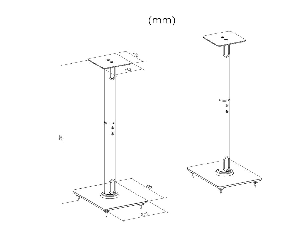 TAGA ETSS-70 - Högtalarstativ Högtalarstativ