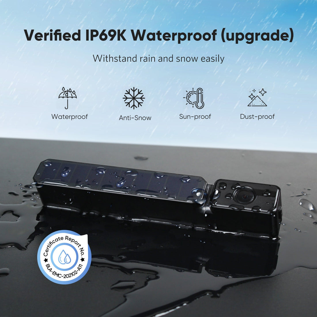 AutoVox Foxpark Solar 3A - Trådlös Backkamera Backkamera