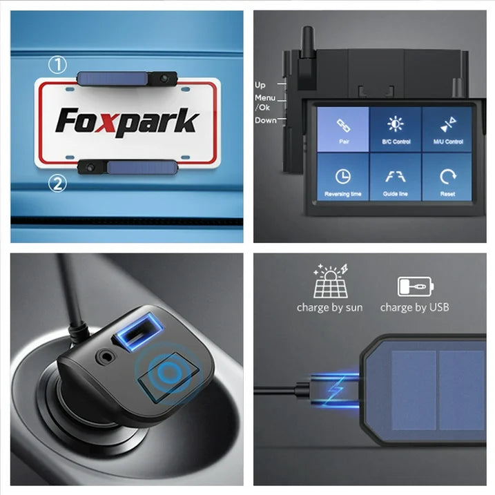 AutoVox Foxpark Solar 3A - Trådlös Backkamera Backkamera