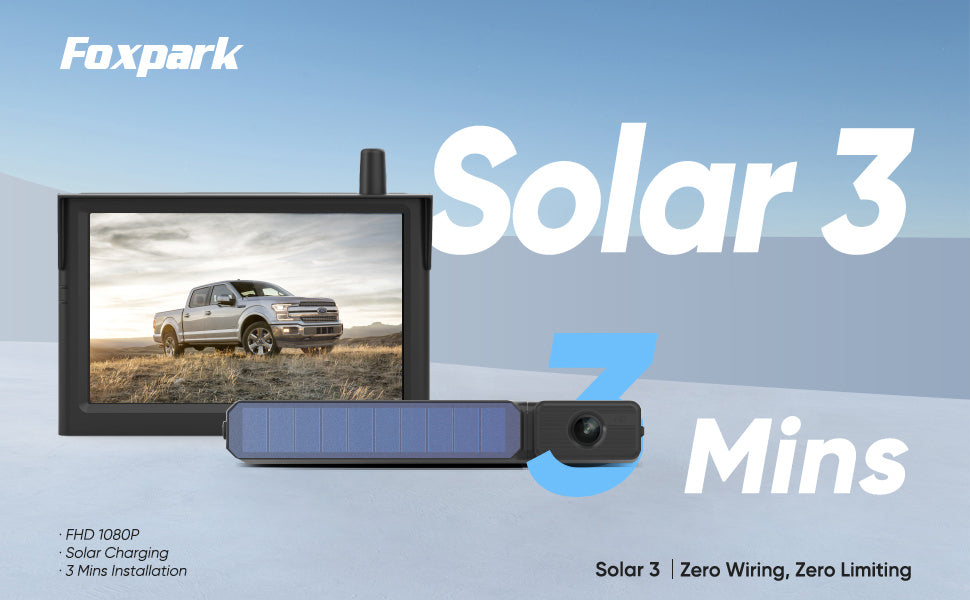 AutoVox Foxpark Solar 3A - Trådlös Backkamera Backkamera