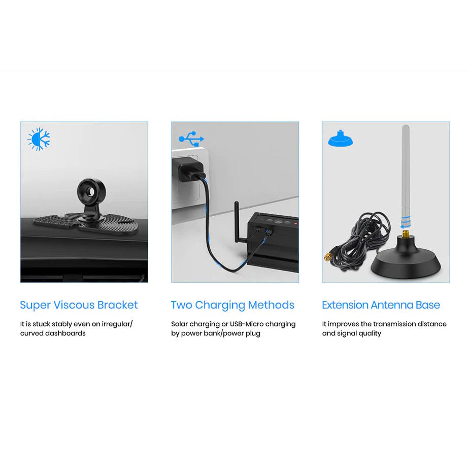 AutoVox Solar 4A - Trådlös Backkamera Backkamera