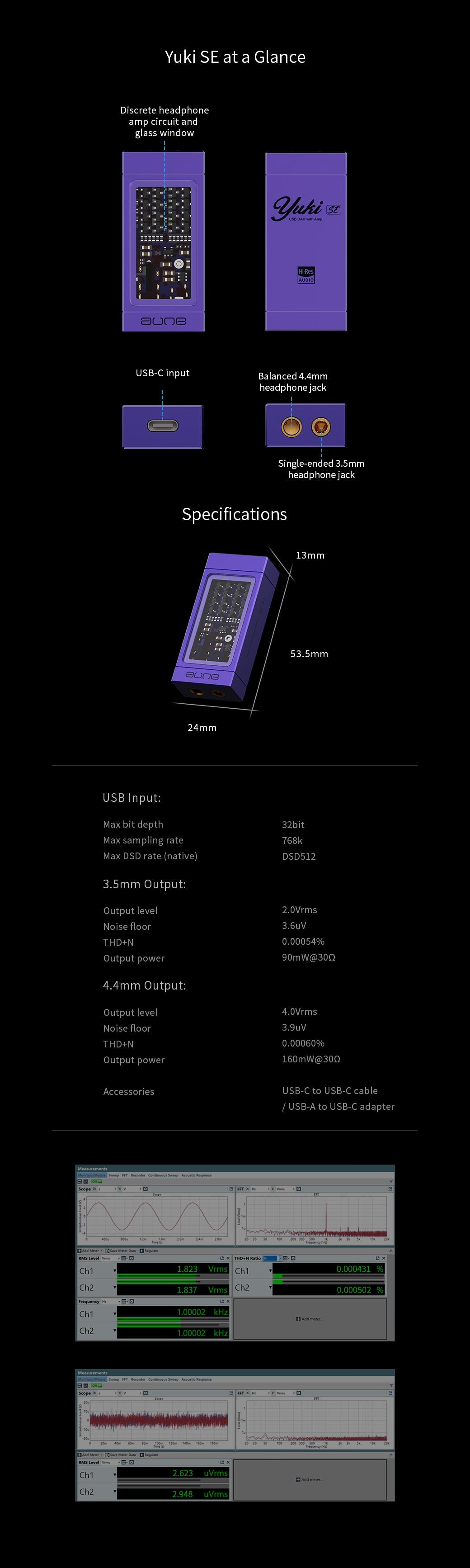 Aune Yuki SE - Portabel Hörlursförstärkare Hörlursförstärkare