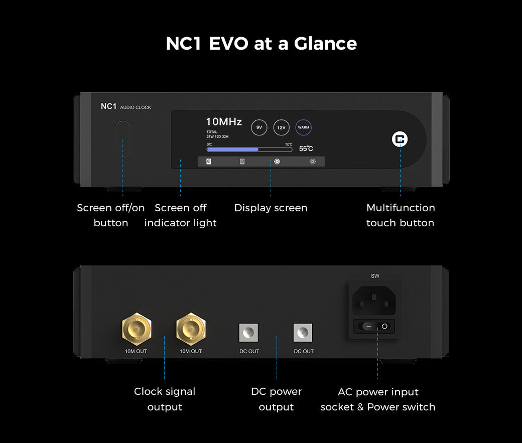 Aune NC1 EVO - Ljudklocka / PSU Ljudklocka