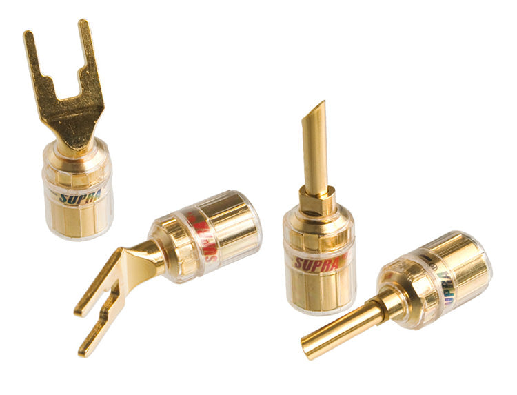 Supra Combicon Kit Gaffel- och banankontakt 4-pack Högtalarkontakter