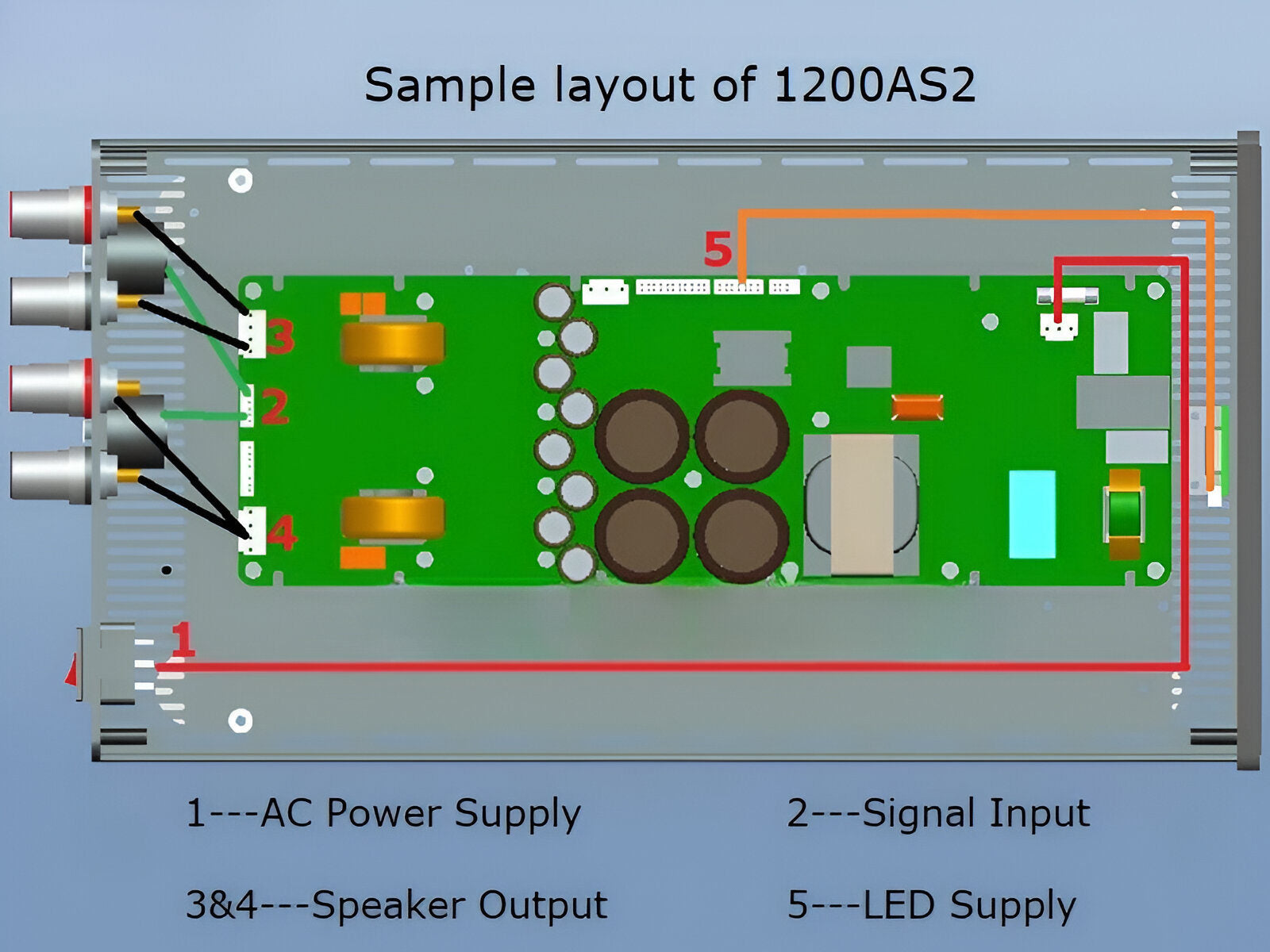 ICEpower DIY 2-kanals låda för ICEpower 1200AS2 & 2000AS2