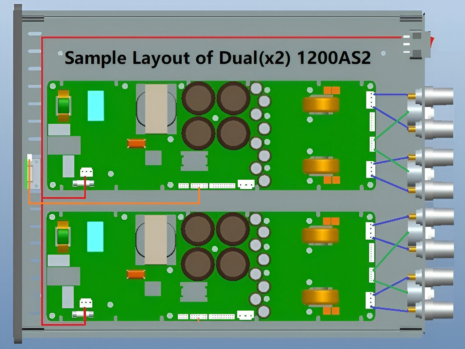 ICEpower DIY 4-kanals låda för ICEpower 1200AS2 & 2000AS2