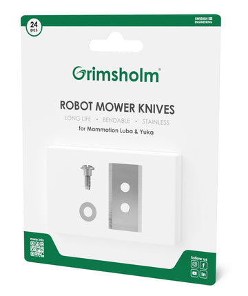 Grimsholm ersättningsblad för Luba & Yuka - 24st knivblad Tillbehör Robotgräsklippare
