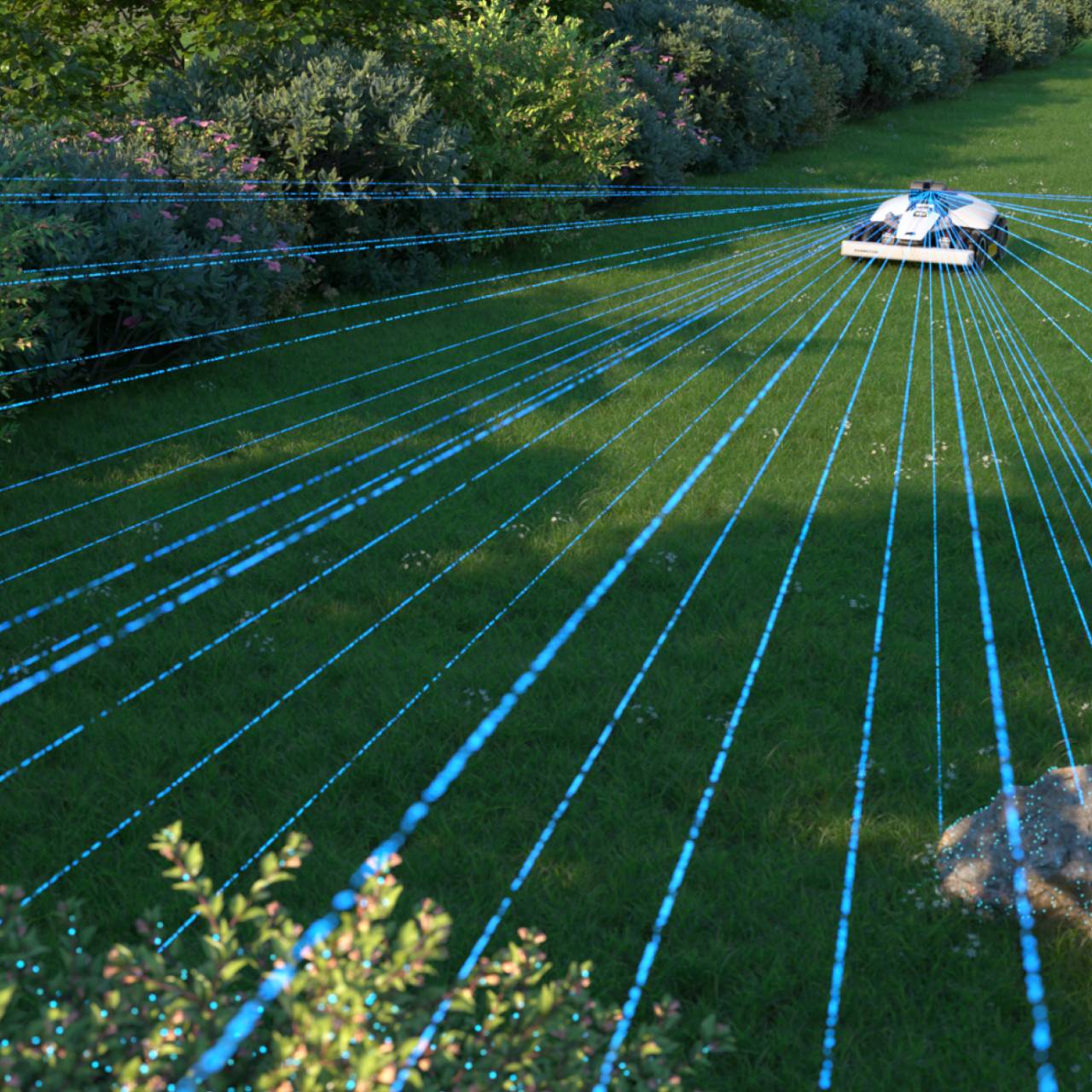 LUBA mini AWD 1500 Lidar - För 1500m2 Gränskabelfri Robotgräsklippare