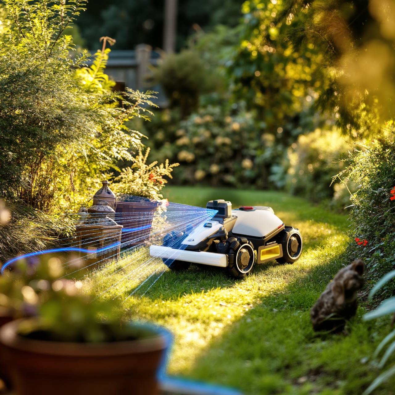 LUBA mini AWD 1500 Lidar - För 1500m2 Gränskabelfri Robotgräsklippare