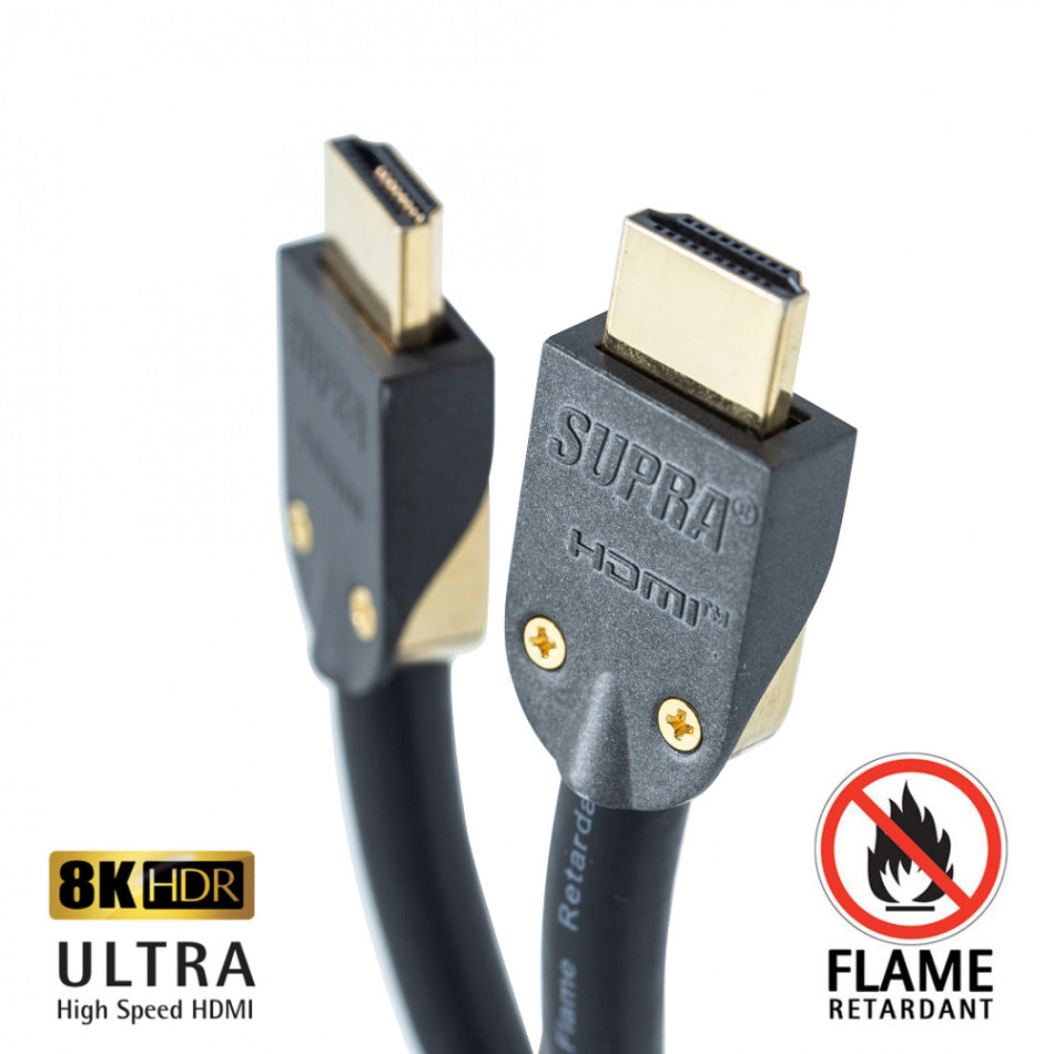 Supra HDMI 2.1 UHD8K FRHF Black (1-5M) Hdmi-kabel