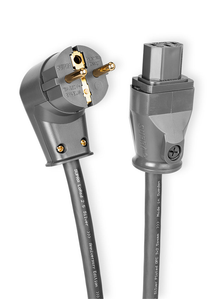 Supra Anniversary LoRad 2.5 SPC CS-EU/A CEE 7/7 (angled) - IEC C13 Strömkabel EU-standard