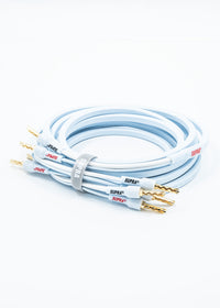 Supra Ply 2.0 CombiCon 2x2mm 2Banana - 2Banana (par) Terminerad-högtalarkabel 2 Meter Blå