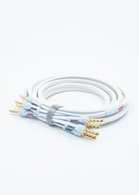 Supra Ply 2.0 CombiCon 2x2mm 2Banana - 2Banana (par) Terminerad-högtalarkabel 2 Meter Vit