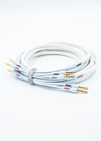 Supra Ply 3.4 CombiCon 2x3,4mm 2Banana - 2Banana (par) Terminerad-högtalarkabel 2 Meter Vit