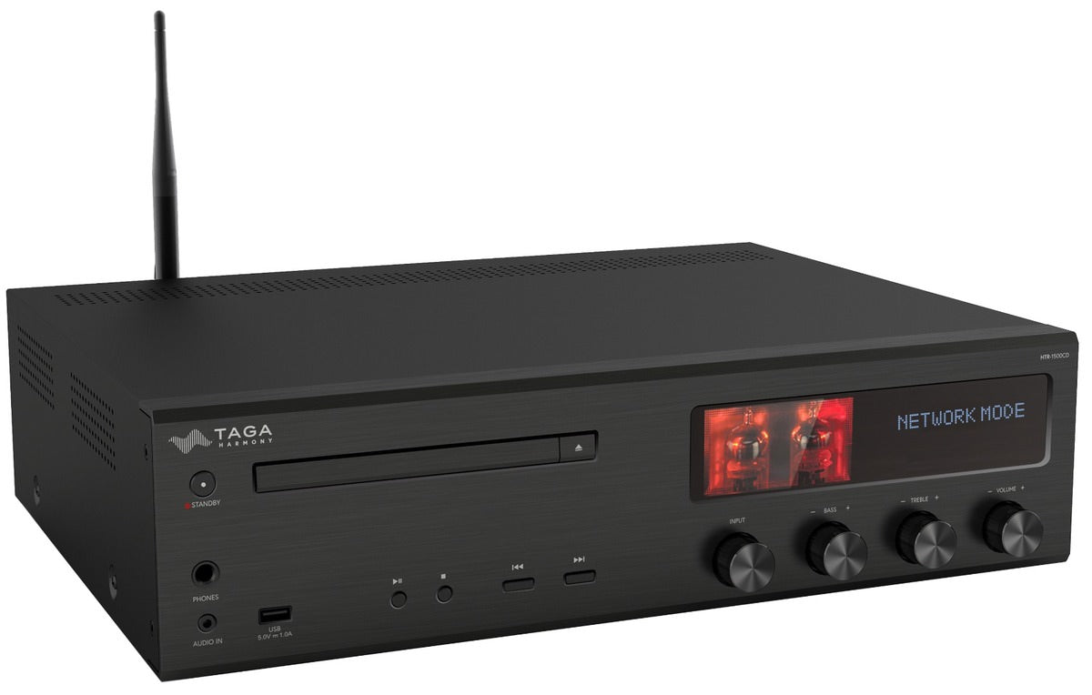 Taga HTR-1500CD - Stereoförstärkare, Streaming, CD, FM/DAB+ Stereoförstärkare Svart