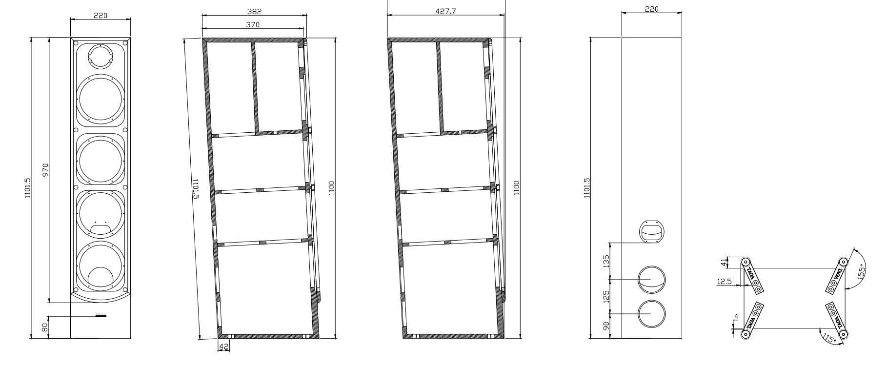 Taga Platinum F-120 V.4 Golvhögtalare