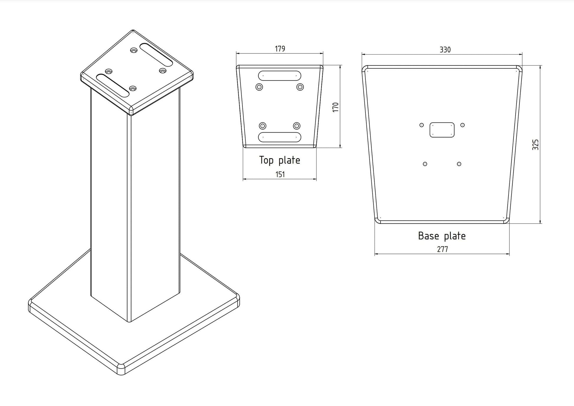 XTZ Cinema Stand - Högtalarstativ Högtalarstativ