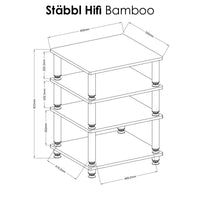 Norstone Stäbbl Bamboo - Hifi-bänk Hifi-bänk