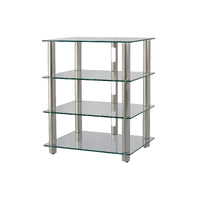 Norstone Epur 4 - Hifi-bänk Hifi-bänk Silver/klart glas