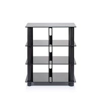 Norstone Epur 4 - Hifi-bänk Hifi-bänk Svart/svart glas