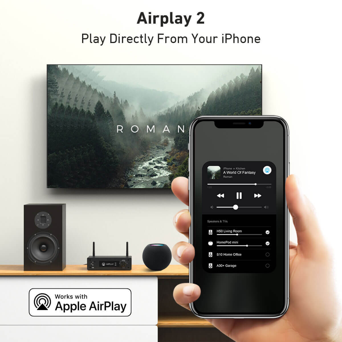 Arylic H50 - Stereoförstärkare HDMI ARC - DEMO Stereoförstärkare