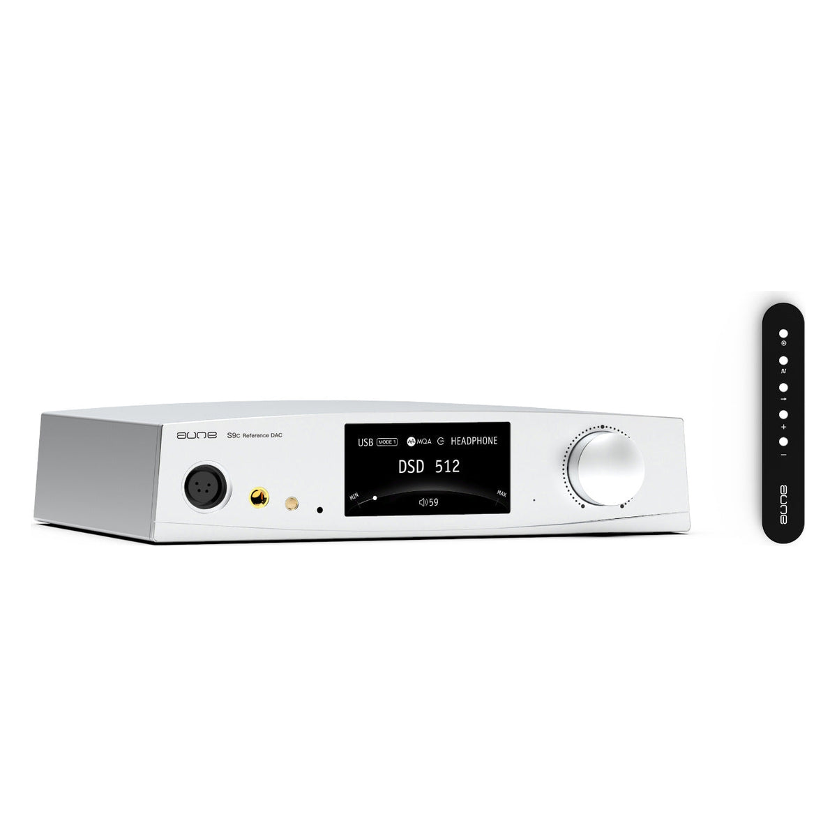 Aune S9c Pro - DAC 2x ESS ES9068A, Klass A Hörlursförstärkare Silver