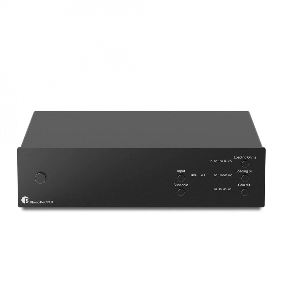 Pro-Ject Phono Box S3 B - Rörbaserad Phonoförstärkare med balanserad dual mono-design RIAA-Steg Svart