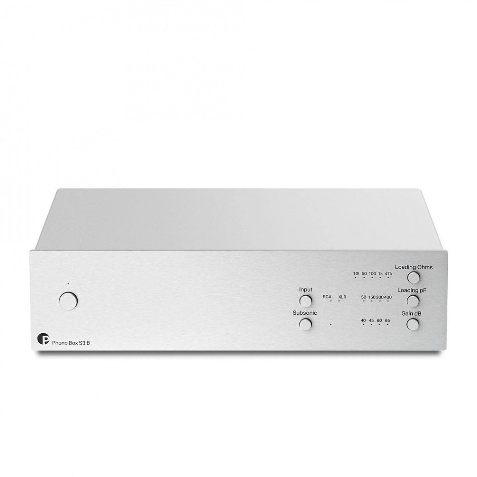 Pro-Ject Phono Box S3 B - Rörbaserad Phonoförstärkare med balanserad dual mono-design RIAA-Steg Silver