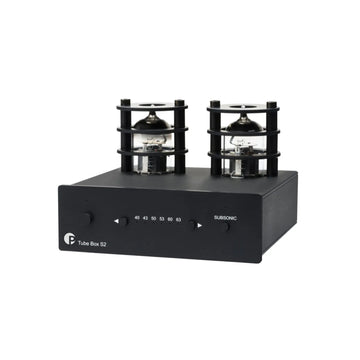 Pro-Ject Tube Box S2 – Rörbaserad Phonoförstärkare för MM och MC-pickuper RIAA-Steg Svart