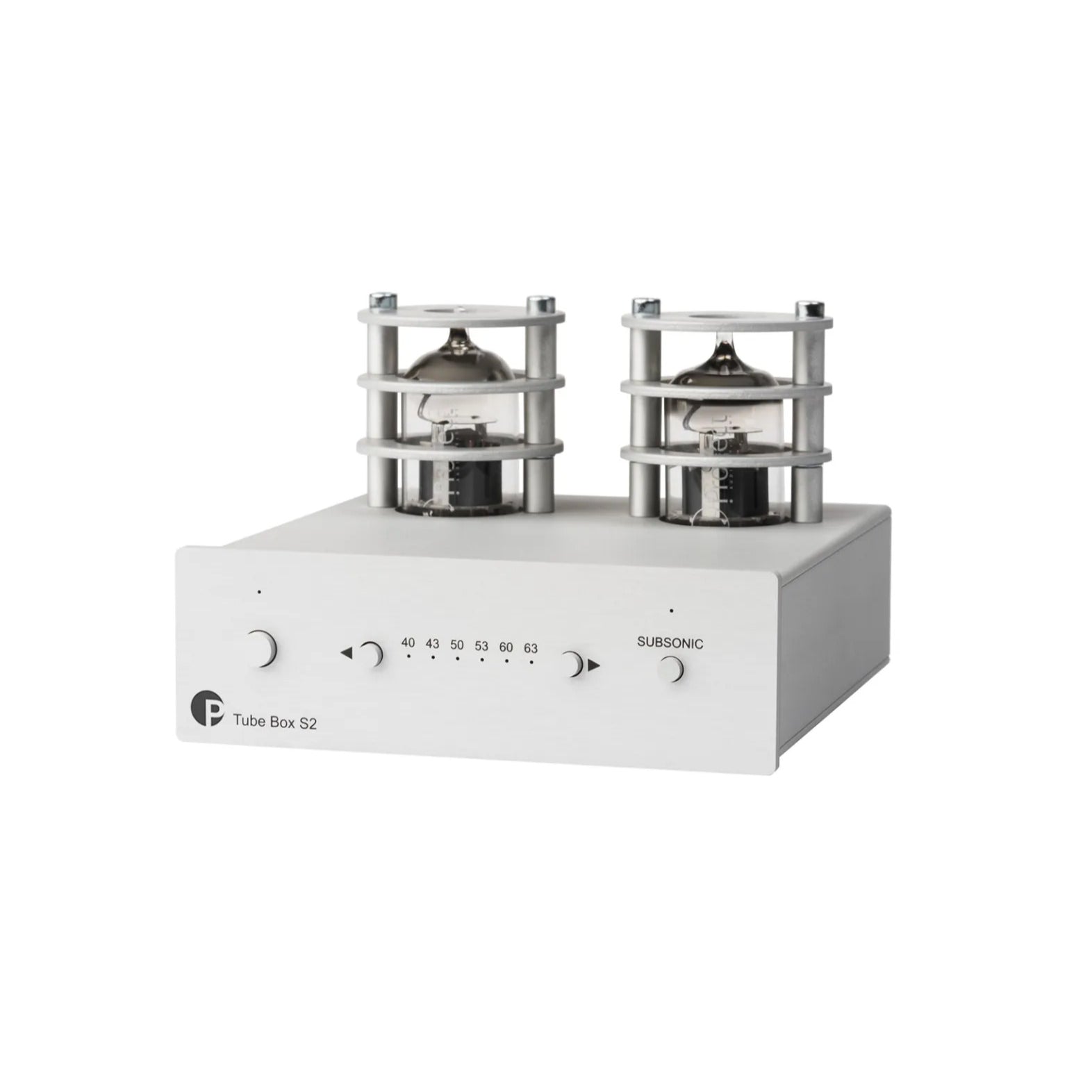 Pro-Ject Tube Box S2 – Rörbaserad Phonoförstärkare för MM och MC-pickuper RIAA-Steg Silver