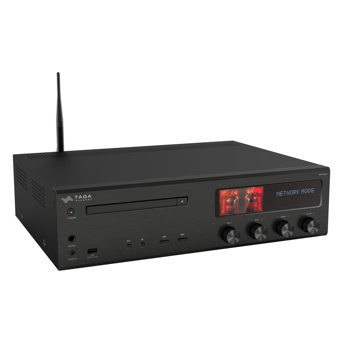 Taga HTR-1500CD - Stereoförstärkare, Streaming, CD, FM/DAB+ Stereoförstärkare Svart