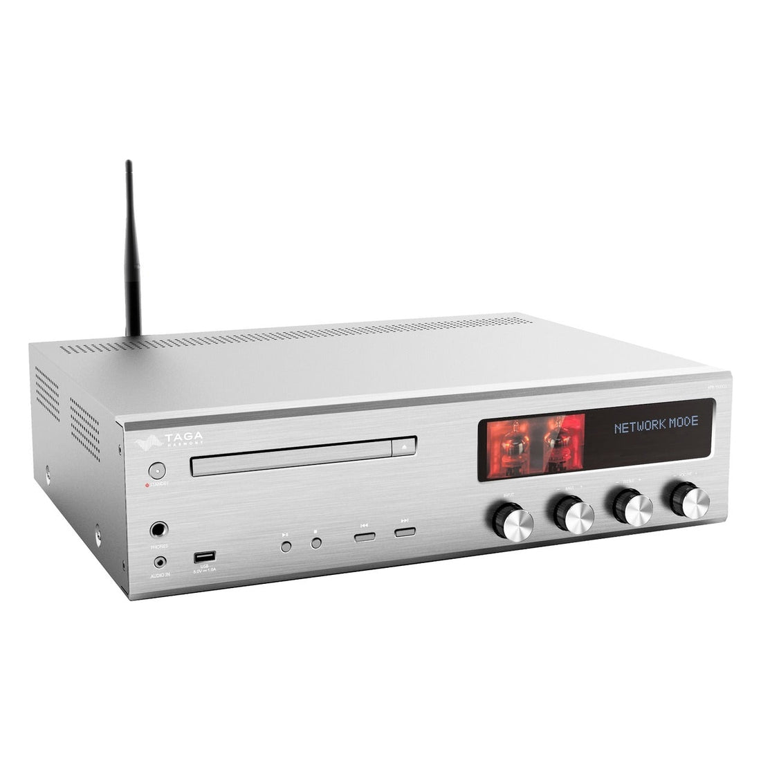 Taga HTR-1500CD - Stereoförstärkare, Streaming, CD, FM/DAB+ Stereoförstärkare Silver