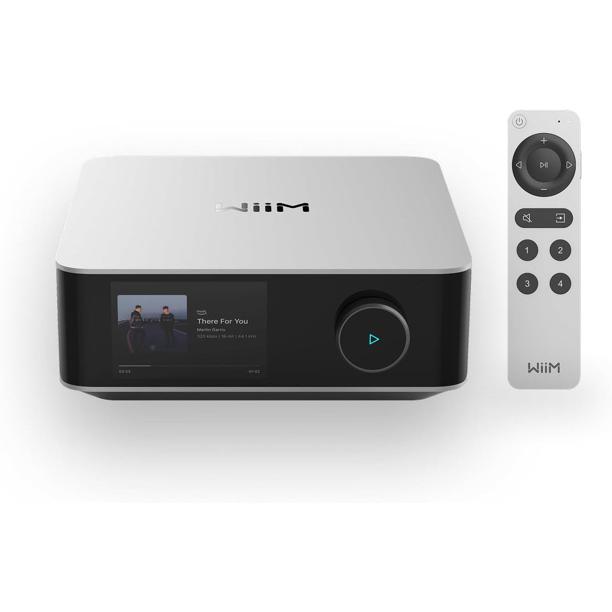 WiiM Amp Ultra - Kraftfull 100W streamingförstärkare med touchscreen Stereoförstärkare Silver