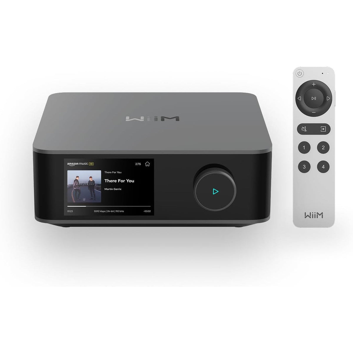WiiM Amp Ultra - Kraftfull 100W streamingförstärkare med touchscreen Stereoförstärkare Mörkgrå