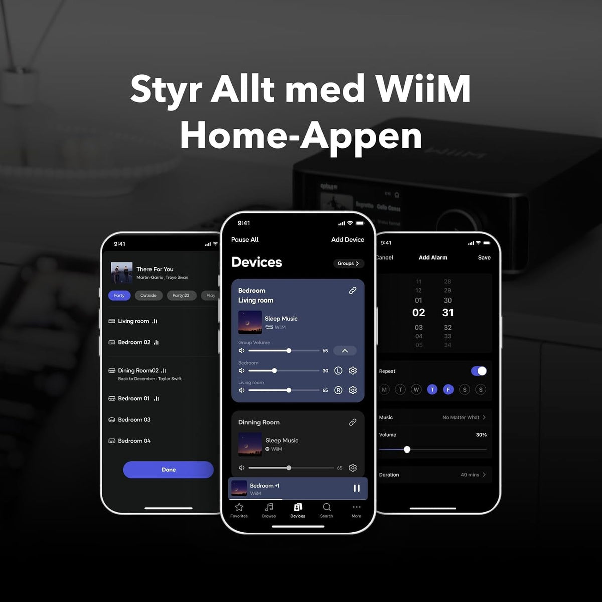 WiiM Amp Ultra - Kraftfull 100W streamingförstärkare med touchscreen Stereoförstärkare