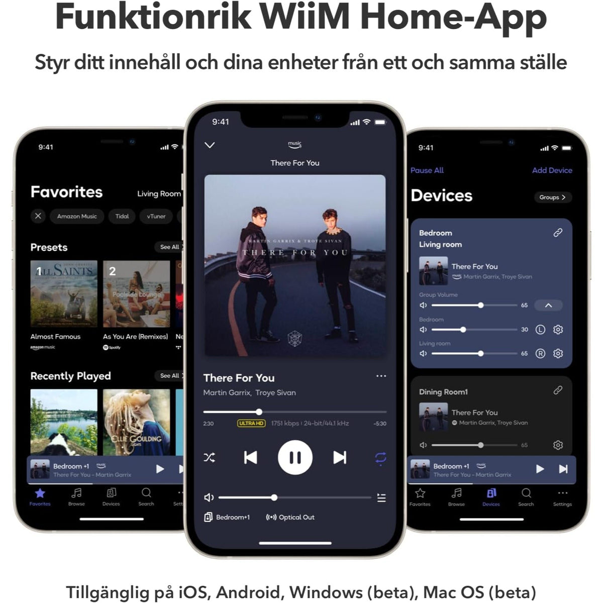 WiiM Amp - Kompakt streamingförstärkare med 60W Stereoförstärkare