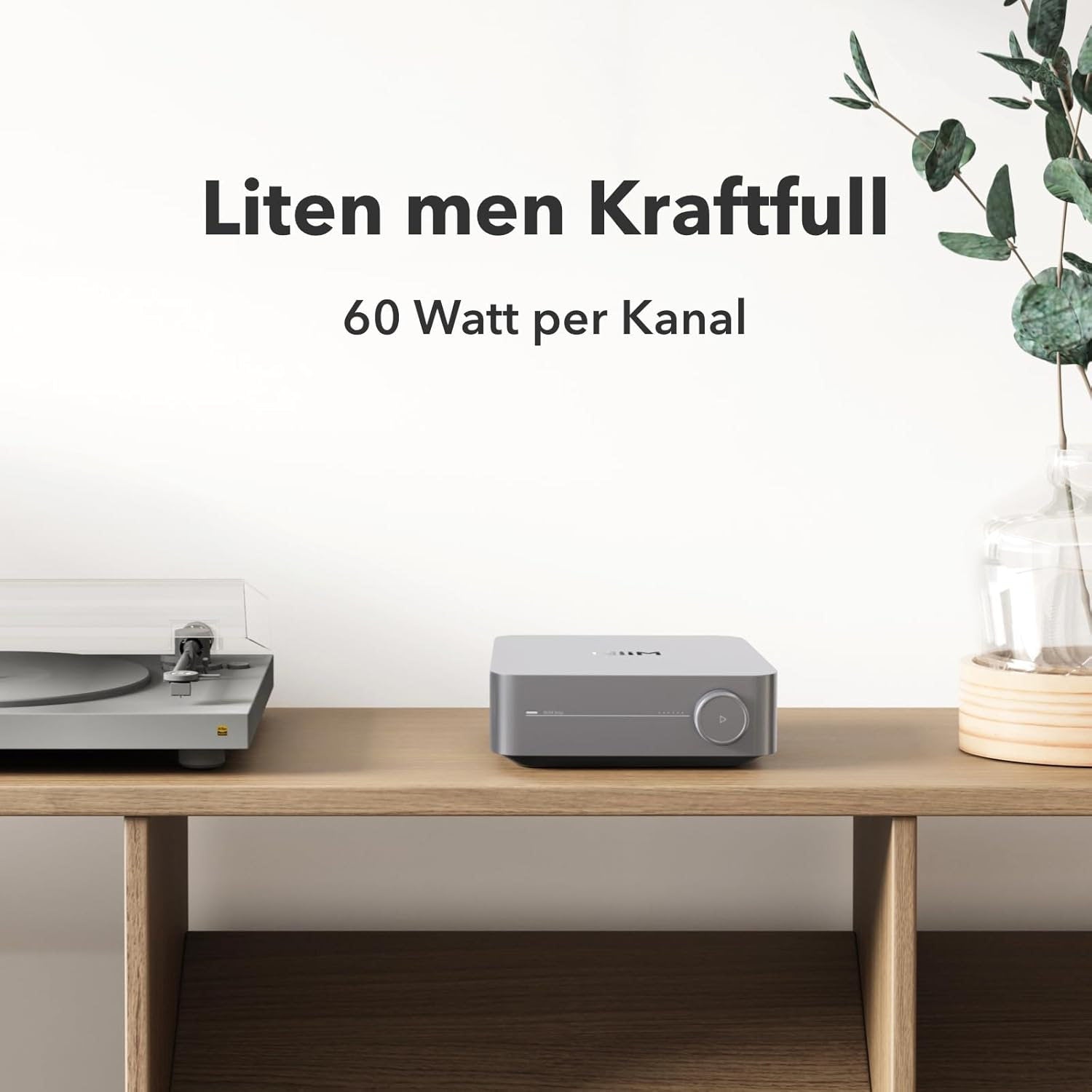 WiiM Amp - Kompakt streamingförstärkare med 60W Stereoförstärkare