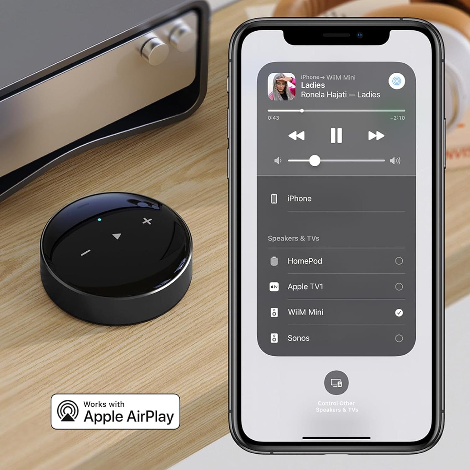 WiiM Mini - Kompakt WiFi-musikstreamer med Hi-Res ljud Musikstreamer