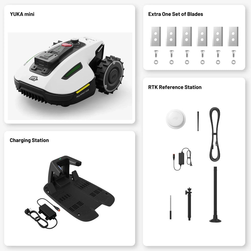 YUKA mini 600 - För 600m2 Gränskabelfri Robotgräsklippare