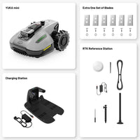 YUKA mini 800 - För 800m2 Gränskabelfri + Gratis Garage Robotgräsklippare