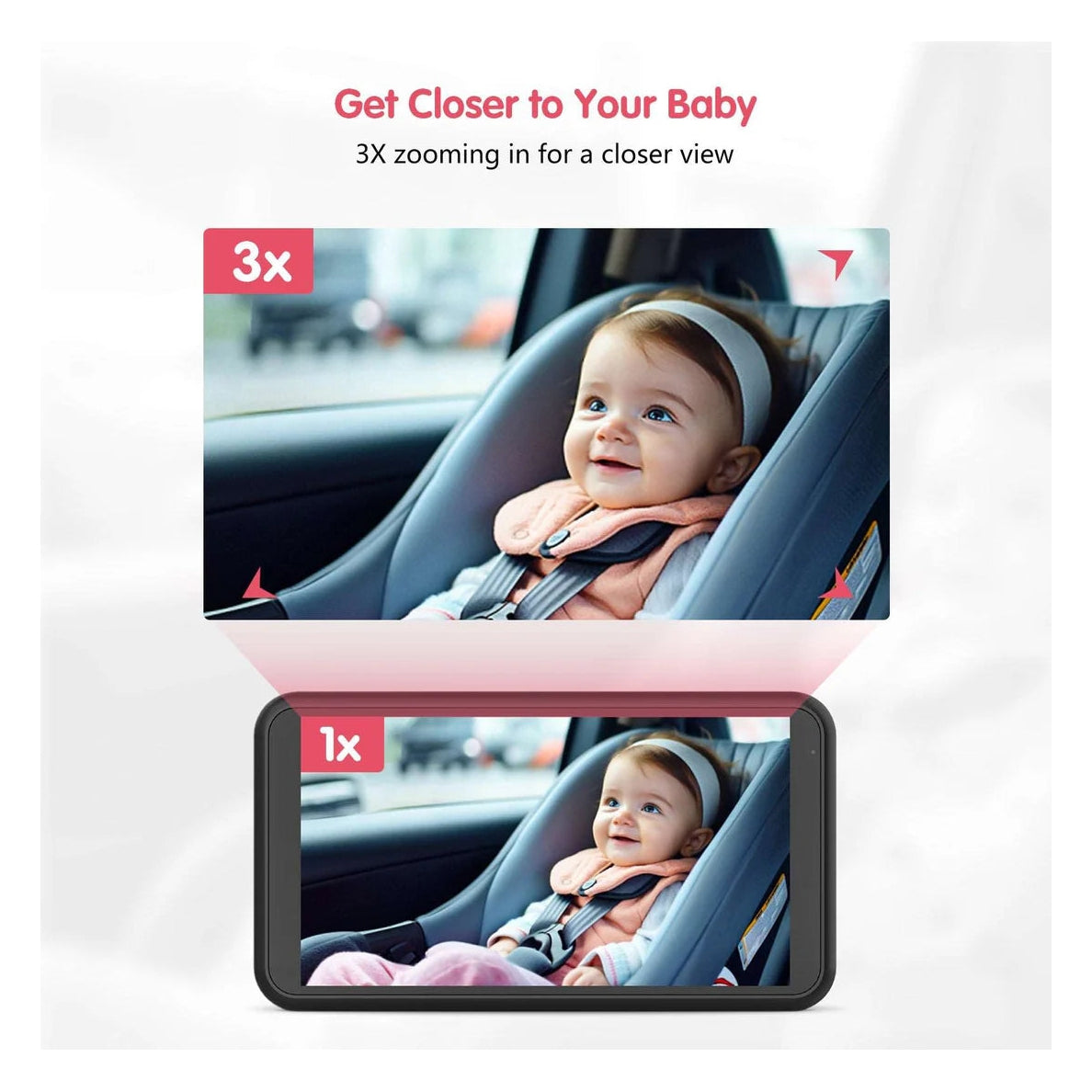 AutoVox BM2 - Babykamera för bil
