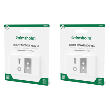 2st paket - Grimsholm 24-pack ersättningsblad för Luba & Yuka - Totalt 48st knivblad Robotgräsklippare tillbehör