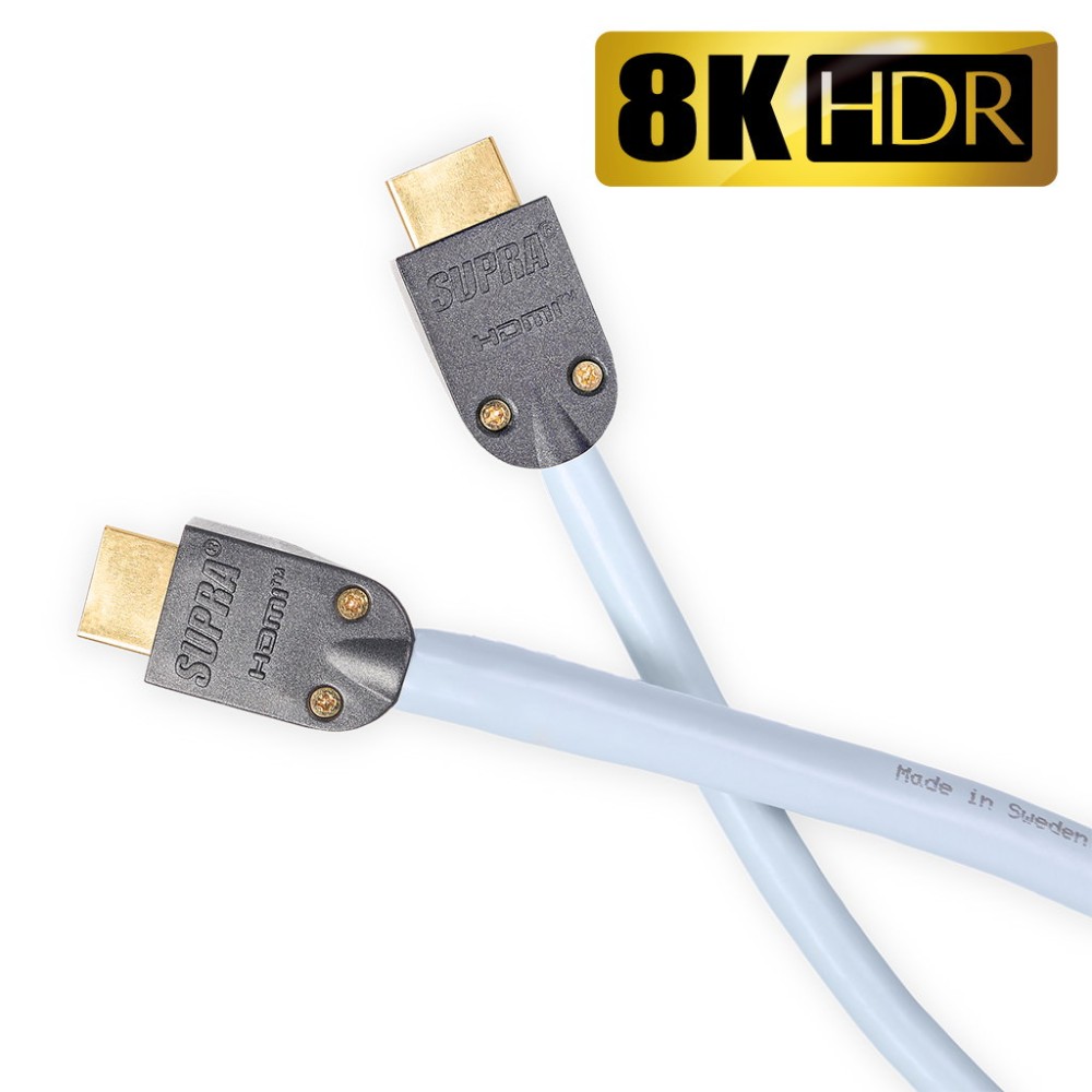 Supra HDMI-HDMI UHD8K og 4K - 3m